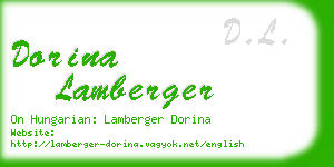 dorina lamberger business card